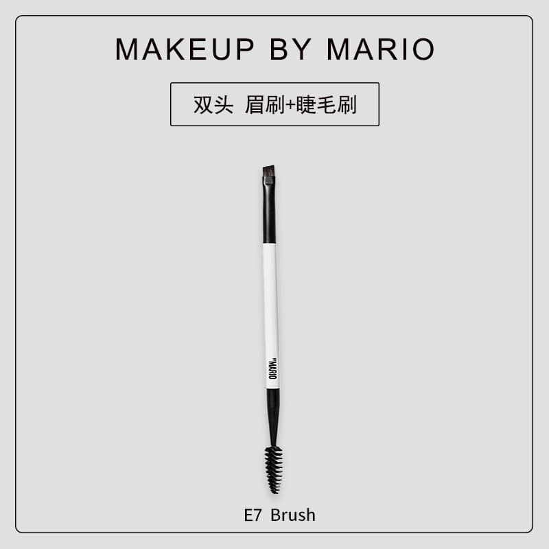 Novo produto!MAKEUP BY MARIO E7 Pincel de sobrancelha de duas cabeças em espiral Pincel de sobrancelha Lâmina Pincel de