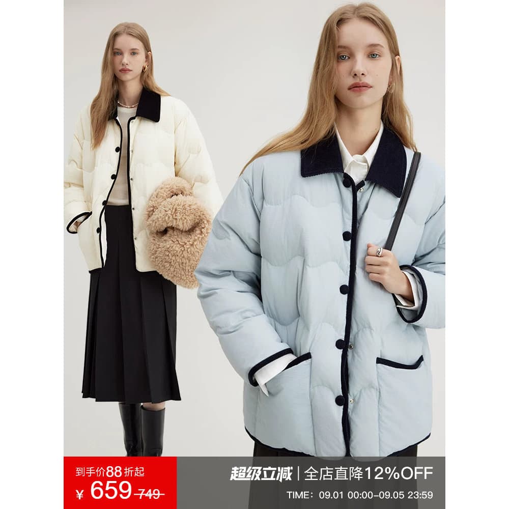 Fano Fano Down Jacket Mulheres Inverno Proteção Contra Frio 90 Pato Branco Para Baixo Solto Engrossado Quente Veludo Cor