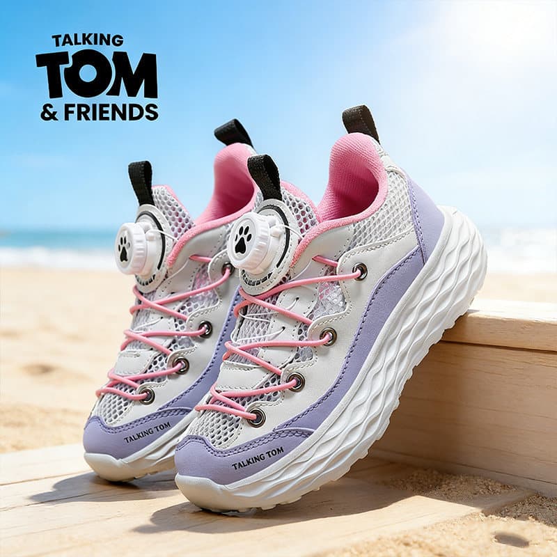 Tom gato meninas sapatos 2026 novo estilo outono malha ao ar livre crianças sapatos esportivos meninas respirável sapato