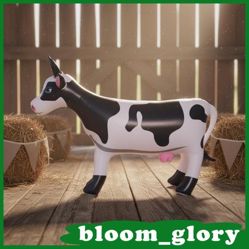[Bloom_glory] Estátua De Vaca Inflável Em PVC , Brinquedo Animal De Fazenda Para Crianças , Jogos De Festa , Playground