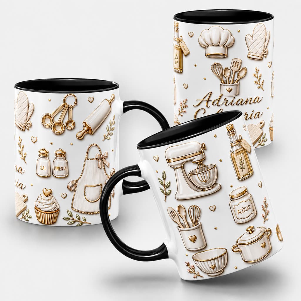 Caneca Cozinheira com Nome Culinária