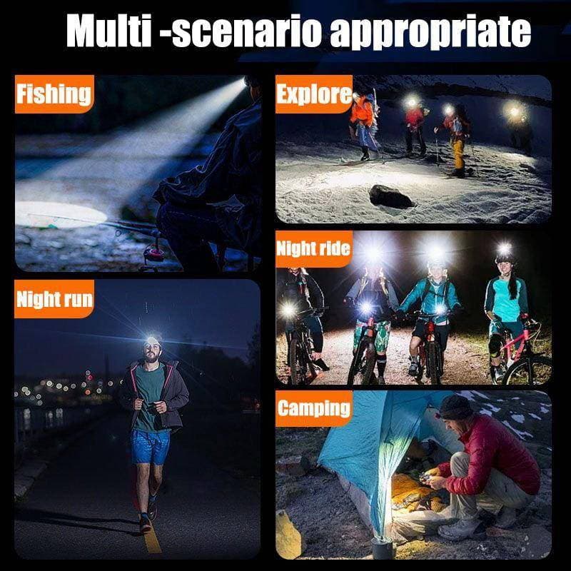 JTFG Farol À Prova Dwaterproof Água Recarregável Cabeça Lanterna Oril LED Lâmpada De Alto Feixe Super Brilhante Pesca/Ac