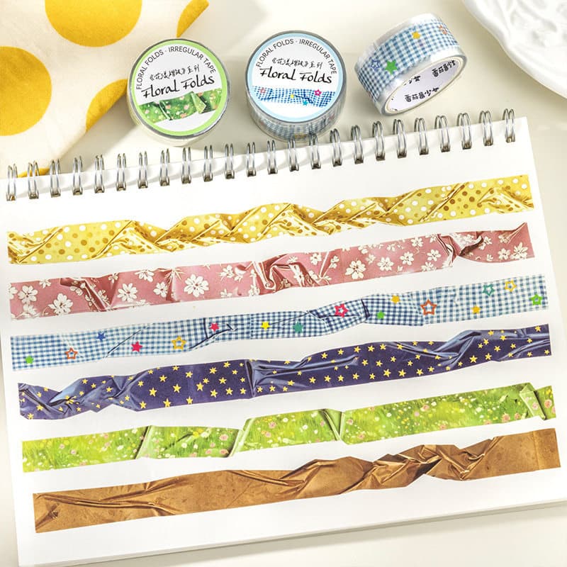 Huayang plissado ins estilo série de sal diy manual decoração Washi fita diy decoração adesivo