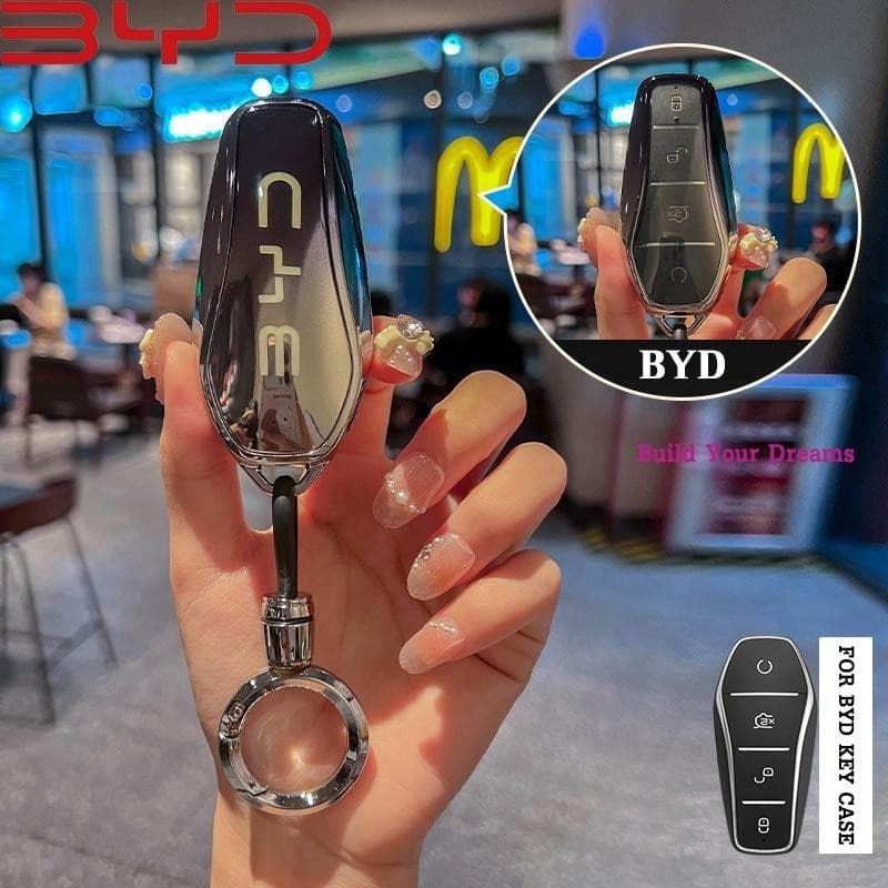 Capa de Chave de Carro em TPU para BYD Atto 3 Dolphin Seal Mini Caixa 2UGI