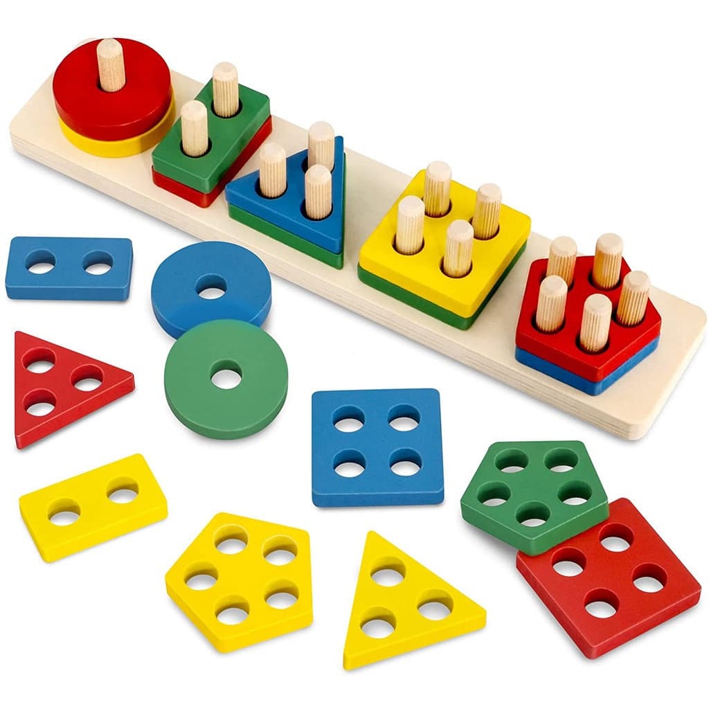 Brinquedos de madeira para bebês, brinquedos para educação infantil, classificação de quebra-cabeça, brinquedos de apren