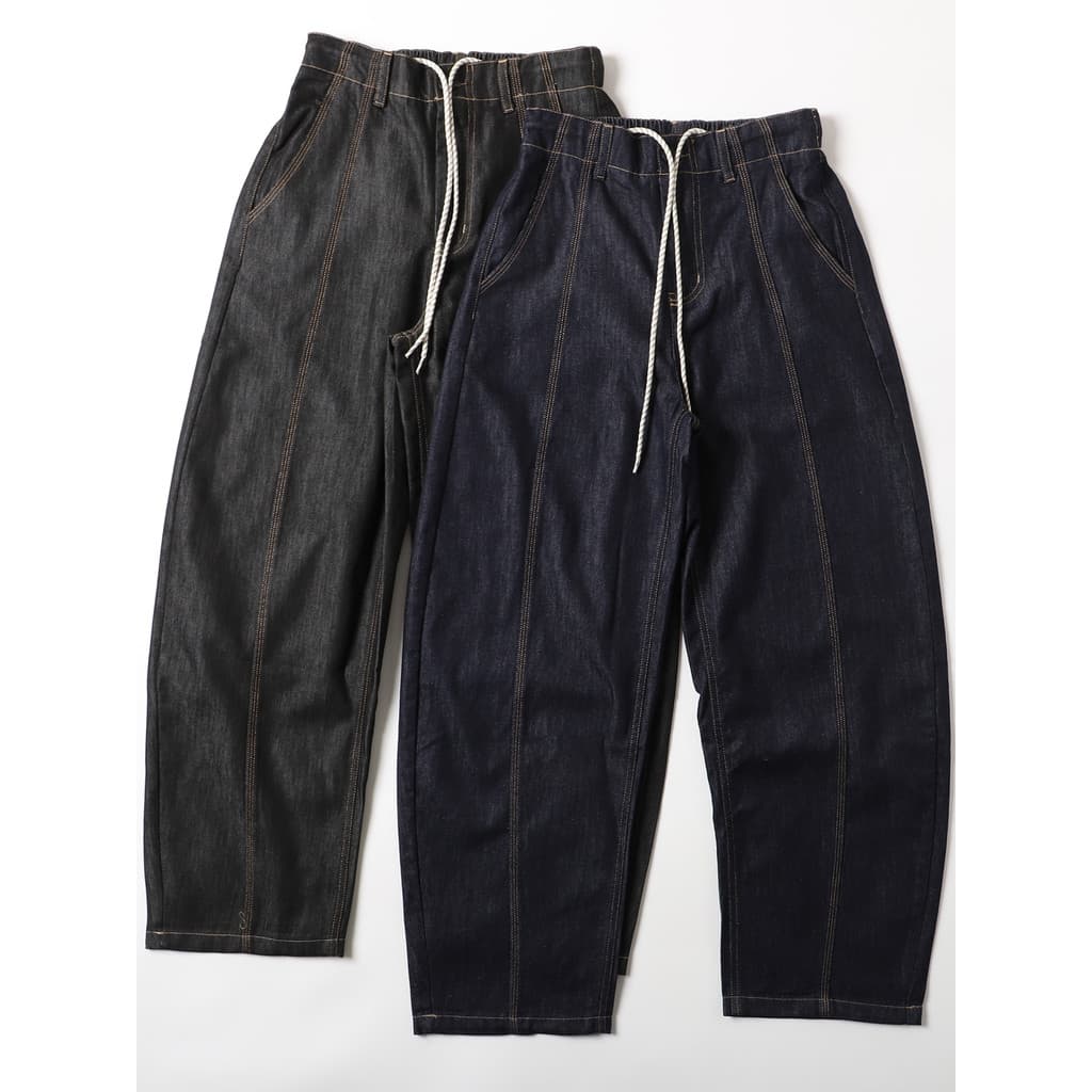 Confortável Drape elegante estilo japonês literário juventude fino solto Jeans de perna larga masculino cônico cenoura c
