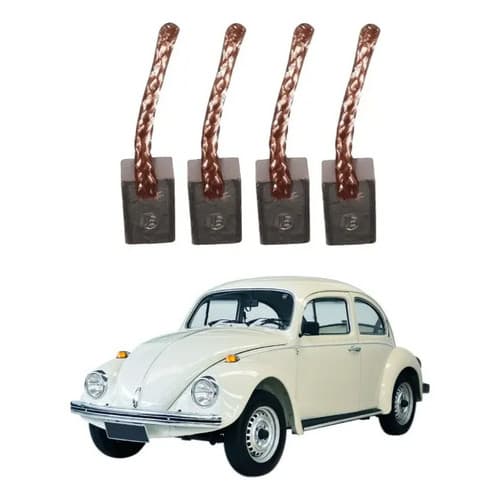 Jogo 4 Escovas Partida Uno Kombi Fusca Passat Brasilia Etc