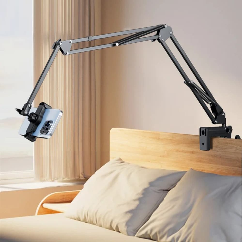 Suporte Preguiçoso Para Tablet , Mesa De Cama , De Braço Flexível , Montagem De Braçadeira Universal Telefone De 6.5-10