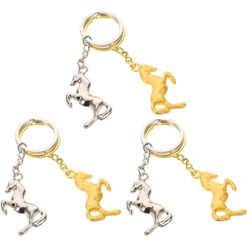 6pcs Cavalo Ano Novo Chaveiro Liga De Zinco Charme Para O Lunar 2026