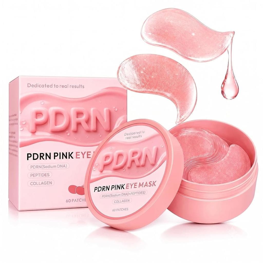 Máscaras PDRN Pink para a área sob os olhos, 60 unidades, almofadas de hidrogel com DNA de salmão e colágeno, K-care par