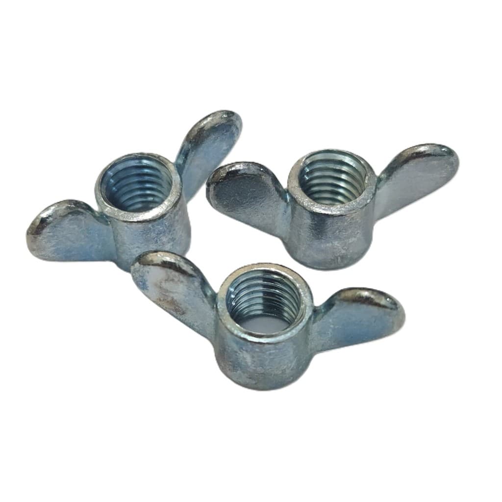 Borboleta Femea 8 mm manípulo Rosca M8 Estante Prato de Bateria e uso geral Zamac zincado - 03un