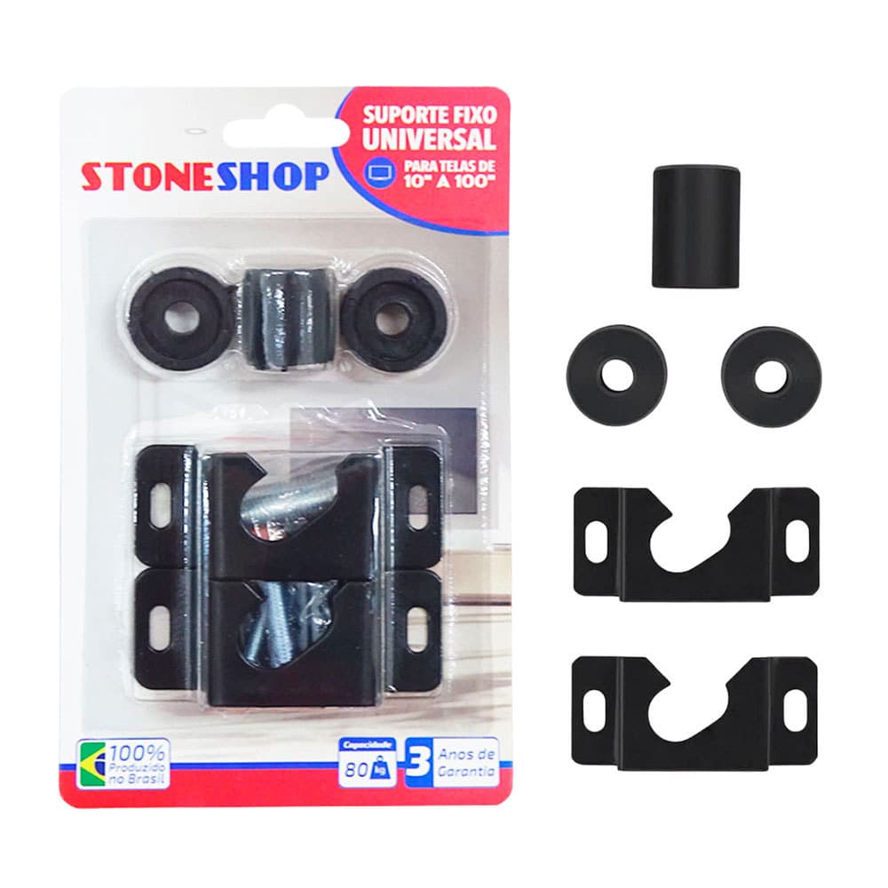 Suporte Tv Lcd Plasma Led Smart Universal 10 A 100 Polegadas Fixo Stone Shop