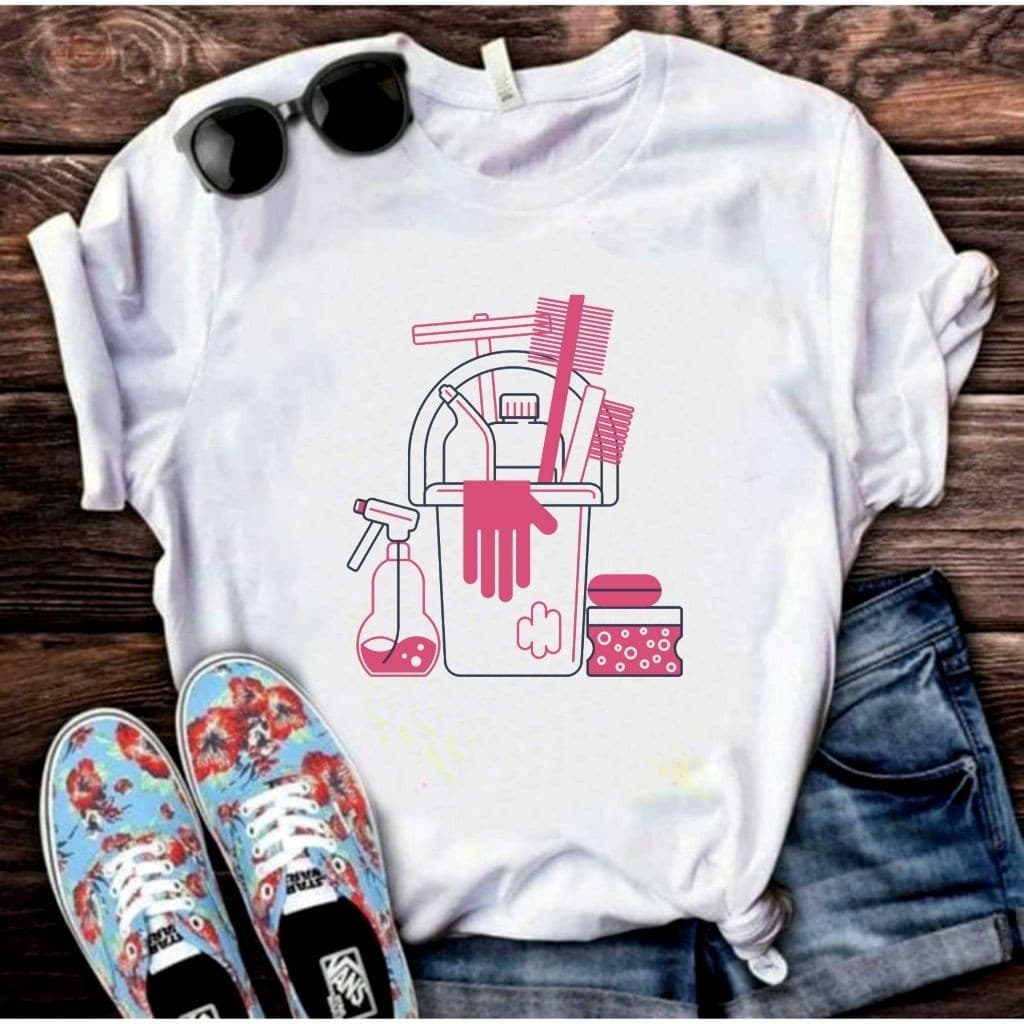Camisa Profissional Limpeza Uniforme Auxiliar Serviços Gerais ASG Faxineira Diarista Camiseta T-Shirt Blusa R R DR
