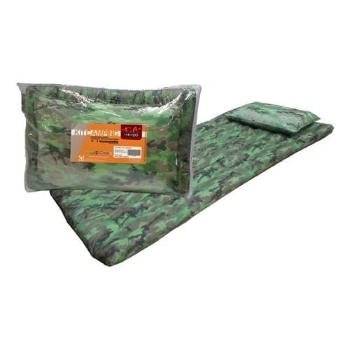 Kit Camping Colchonete Travesseiro Acampamento Retiro Pesca Camuflado