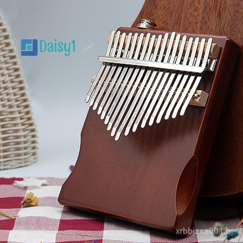 1pc Kalimba de Madeira Portátil Adequado para Crianças Iniciantes Prática Simples Piano de Polegar de 17 tons Instrument