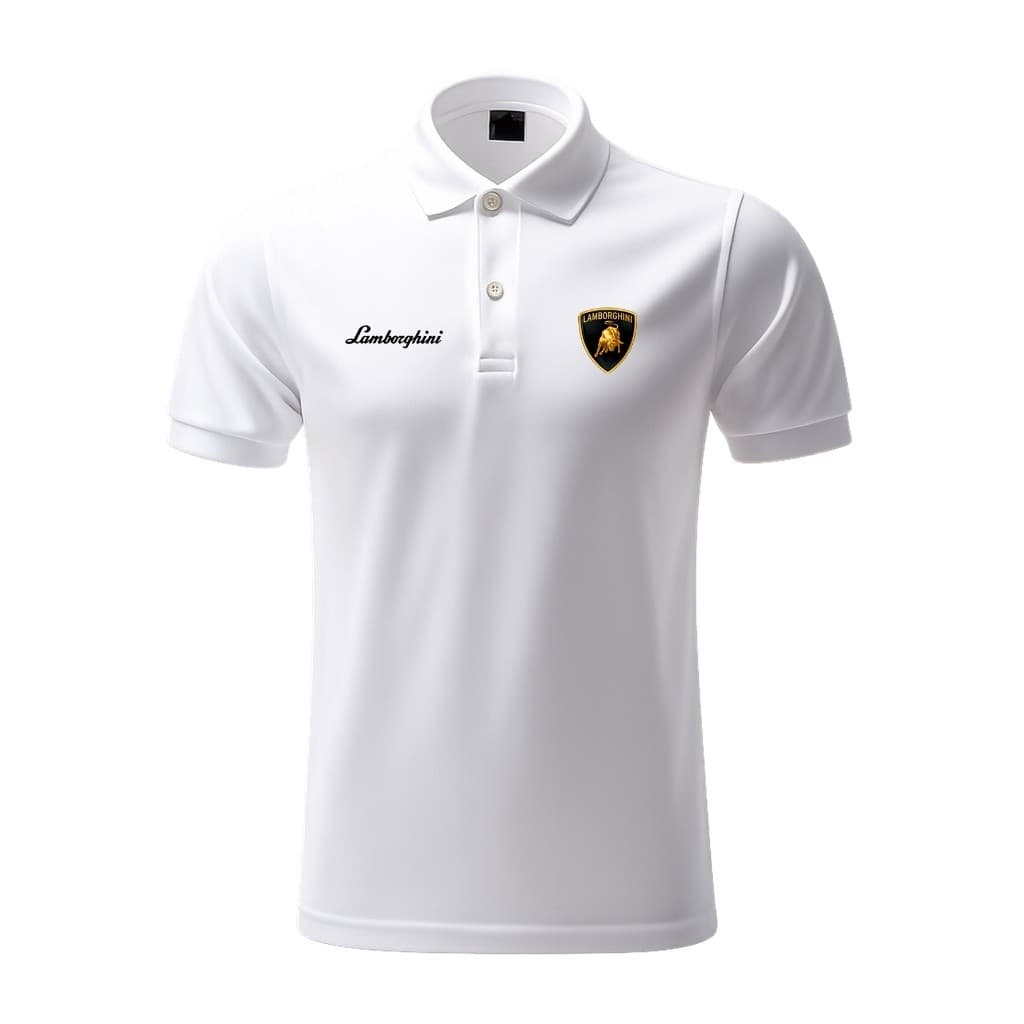 Camisa Polo Manga Curta Camiseta de Carro Blusa Lamborghini