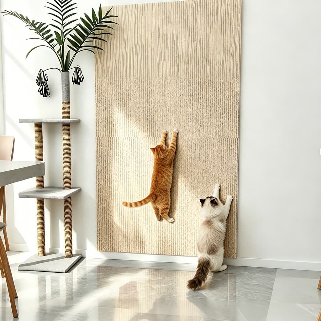 Tapete Escalador Anti-Rasgo para Gatos Autadesivo Versátil Colagem Simples em Parede Sofá Porta e Vidro