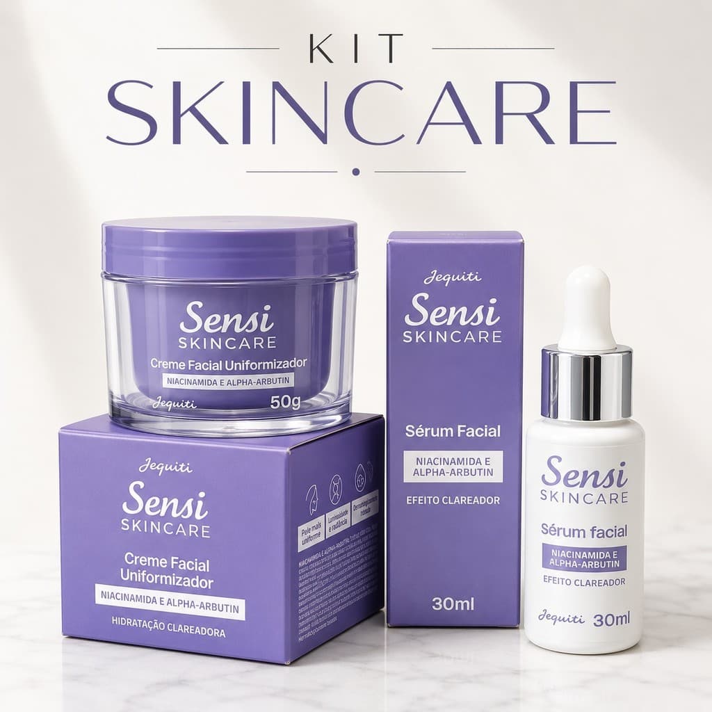 Kit Skincare Sensi Creme Uniformizador + Serúm Clareador - Jequiti
