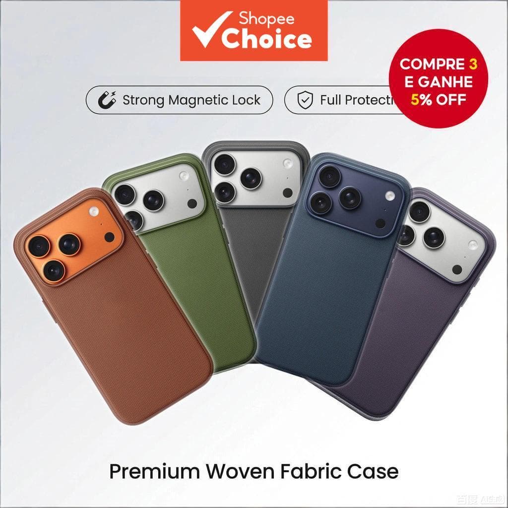 Capa de telefone magnética com suporte ao controle da câmera, à prova de choque e antimarcas | Para iPhone 17 / 17 Pro