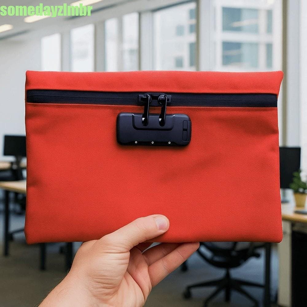 SOMEDAYZL0M Bolsa De Dinheiro Com Trava , Travamento Portátil Fecho De Correr ,