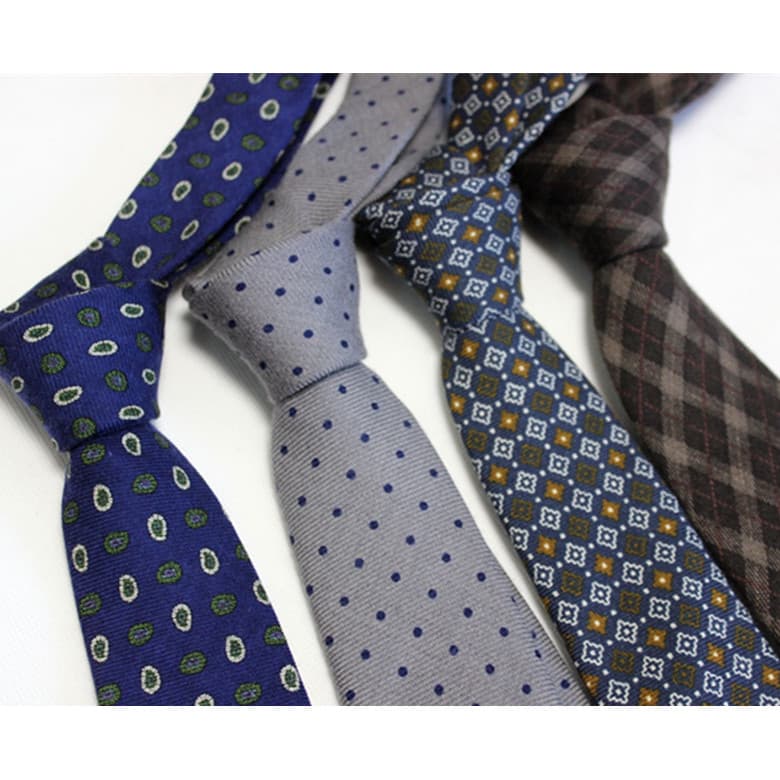 Toque macio lã completa impressão Digital negócios masculino formal Wear formal Casual gravata de mão quatro cores 7CM