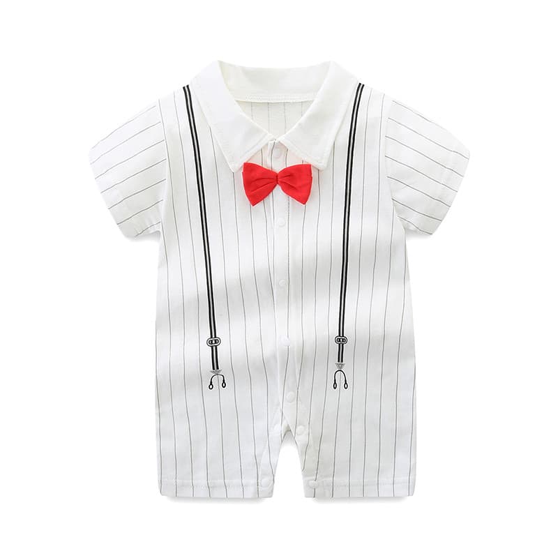 Macacão de bebê roupas de verão 0-março menino bebê puro algodão macacão fino recém-nascido 6 meses bonito cavalheiro ma