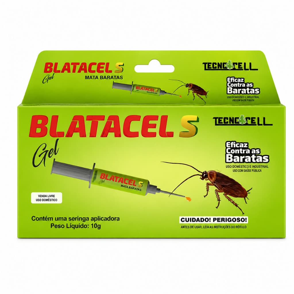 Blatacel 10g Gel Eficaz Mata Elimina Ninho Baratas Caseiras