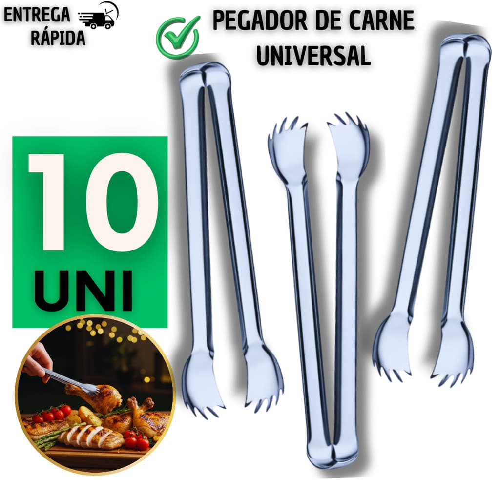 Mini Pegador de Gelo Aço Inox Pegado Para Frios Carnes Multiuso Bares Restaurantes Drinks Utensílio de cozinha