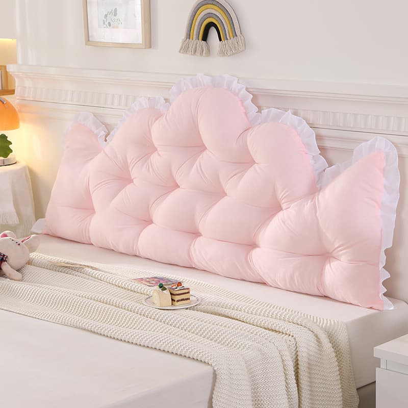 Almofada de cabeceira de veludo cristal, produtos domésticos, estilo princesa dupla, bolsa macia, encosto Tatami, removí