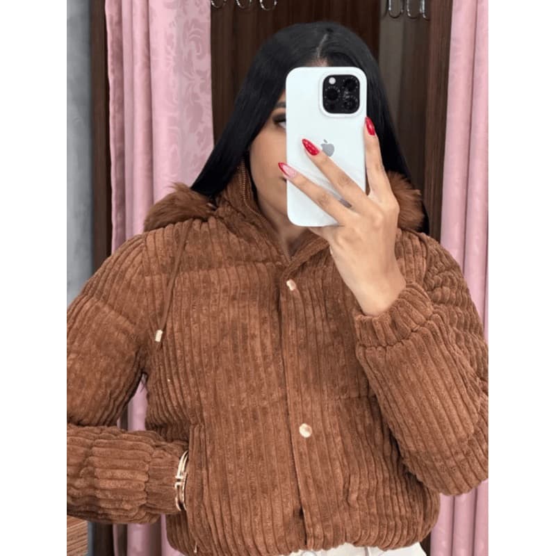 Jaqueta feminina Puffer cropped casaco feminino Jaqueta feminino Blusa feminina