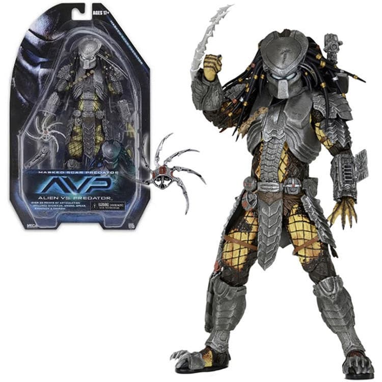 NECA Predator AVP Jagged 15a 14-Wave Scar Figura Articulada de 23,3cm Modelo L3HI CGUX
