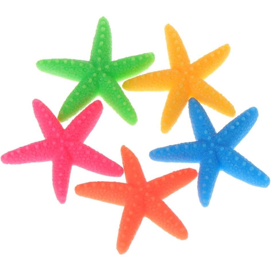 5 Peças de Estrelas-do-mar Artificiais, Ornamentos de Coral Falsos, Decorações para Aquários, Adornos Simulados para Pei