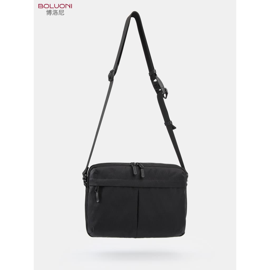 Bolsa de ombro japonesa masculina Horizontal Cross-body Commuter função fivela magnética ipad Tablet saco do mensageiro
