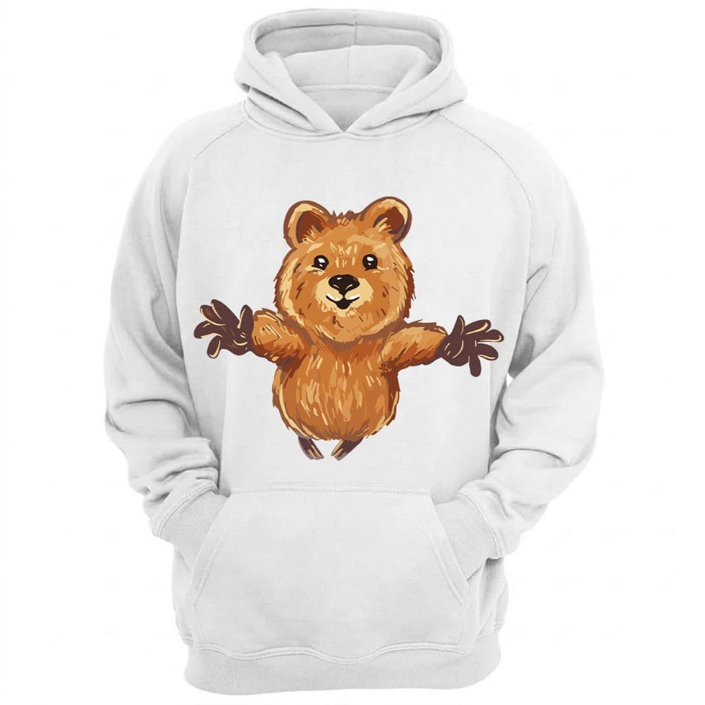 Blusa Moletom Canguru Uniseex Moda Inverso Exclusiva Urso Premium
