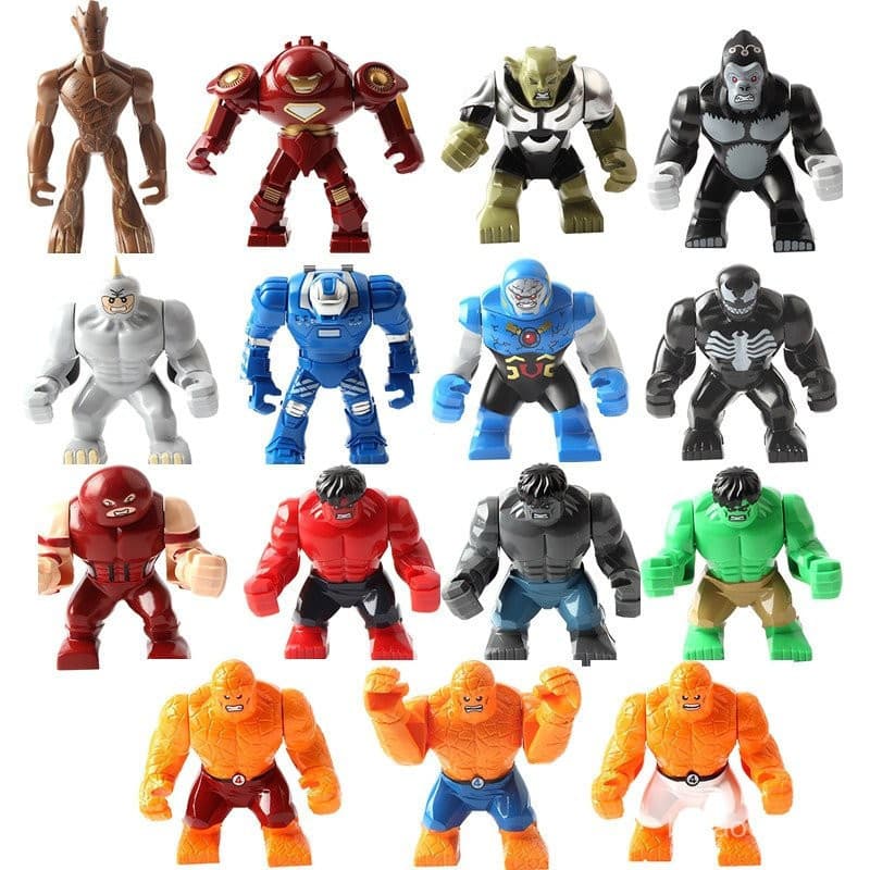 Novos Blocos de Montar de Super-Heróis em Liquidação Figuras Adultas Homem de Ferro Hulkbuster Mecha Thanos Venom Brinqu