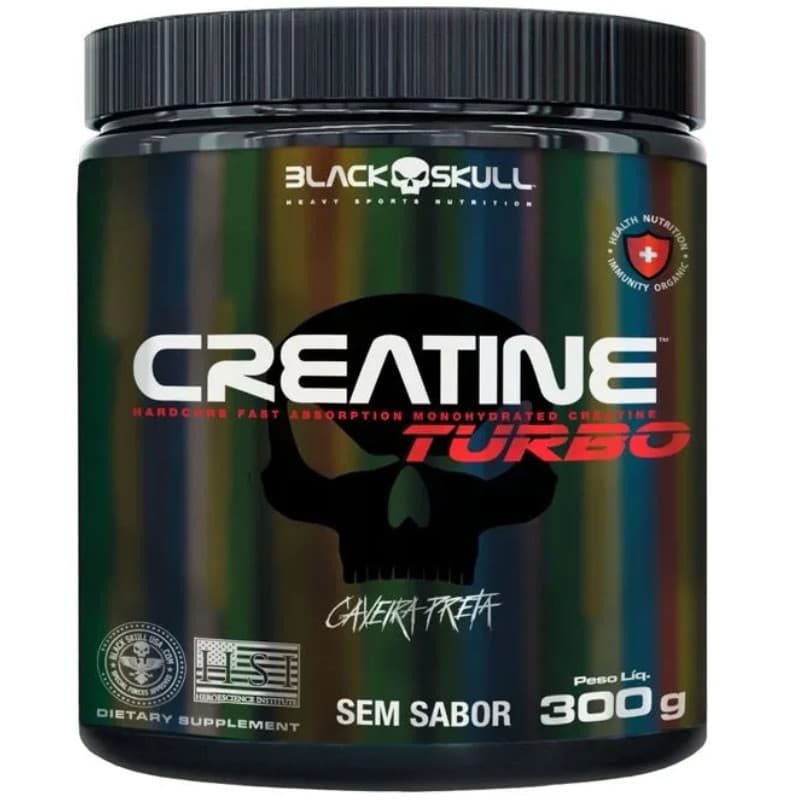 Creatina Turbo 300g Black Skull - Sem Sabor