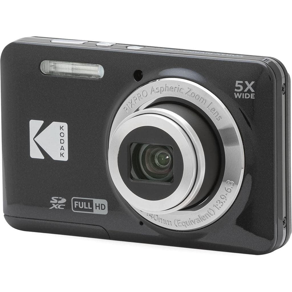Câmera Digital Kodak PIXPRO FZ55-BK com Sensor CMOS de 16MP, Zoom Óptico de 5X, Lente Grande Angular de 28mm, Vídeo Full
