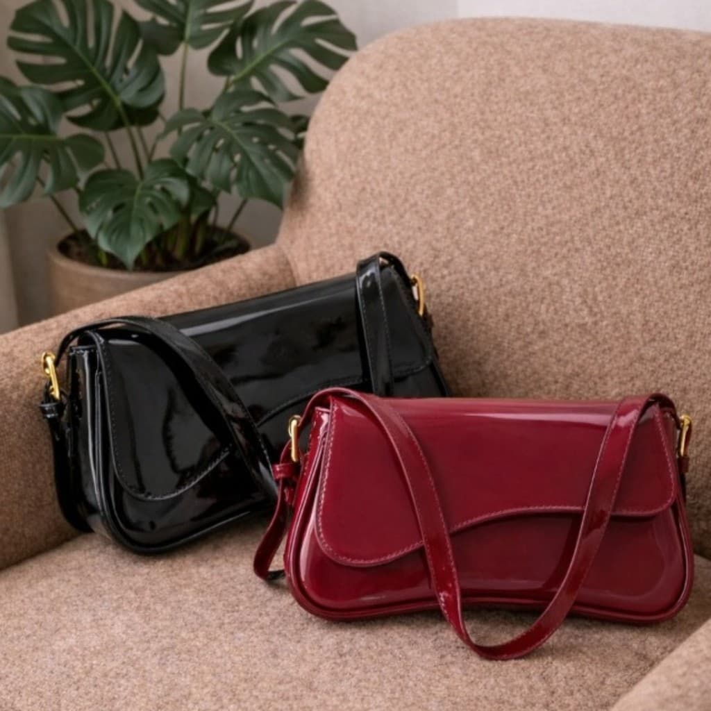 Bolsas Feminina Kit 2 Unidade Bolsa De Ombro Verniz Elegante Versatil Varias Cores