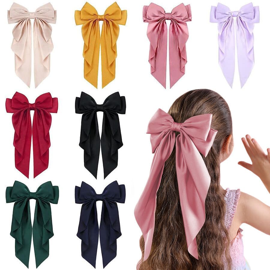 Elegante Grampo De Cabelo De Arco Grande Fita