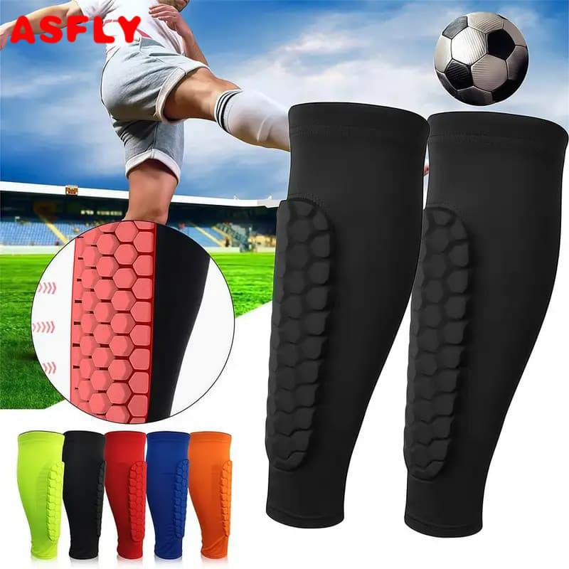 Caneleiras De Futebol Em Formato De Favo De Mel , Protetores Esportivos Para Legging , Mangas Pernas , Equipamento De Pr