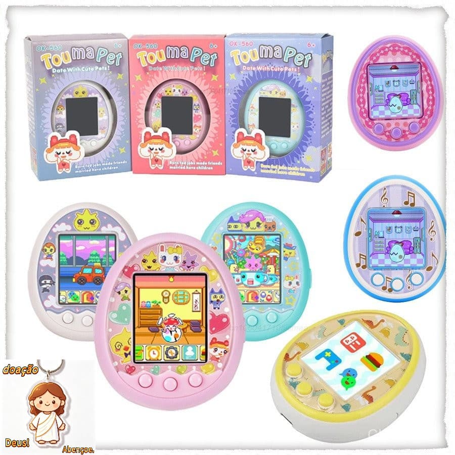Tamapet Pets Eletrônicos Brinquedos Nostalgic pet Em Um Cyber Virtual Interativo Brinquedo Digital HD Colorido Tela E-Gi
