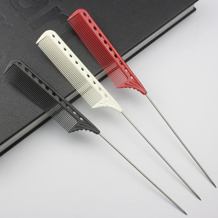 Japonês Original YSPARK série YS-122 alça Extra longa apontou cauda pente disco escova de cabelo pente de aço agulha col