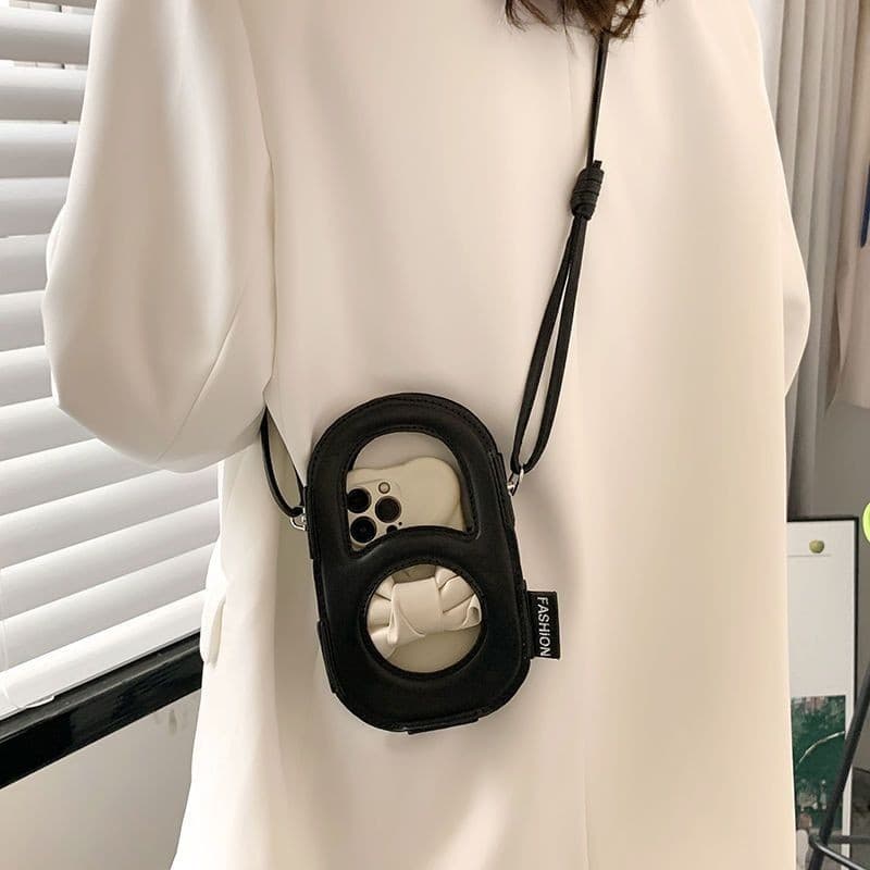 bolsa transversal feminino Bolsa Primavera verão pequeno saco feminino 2025 novo estilo nicho Design oco saco do telefon