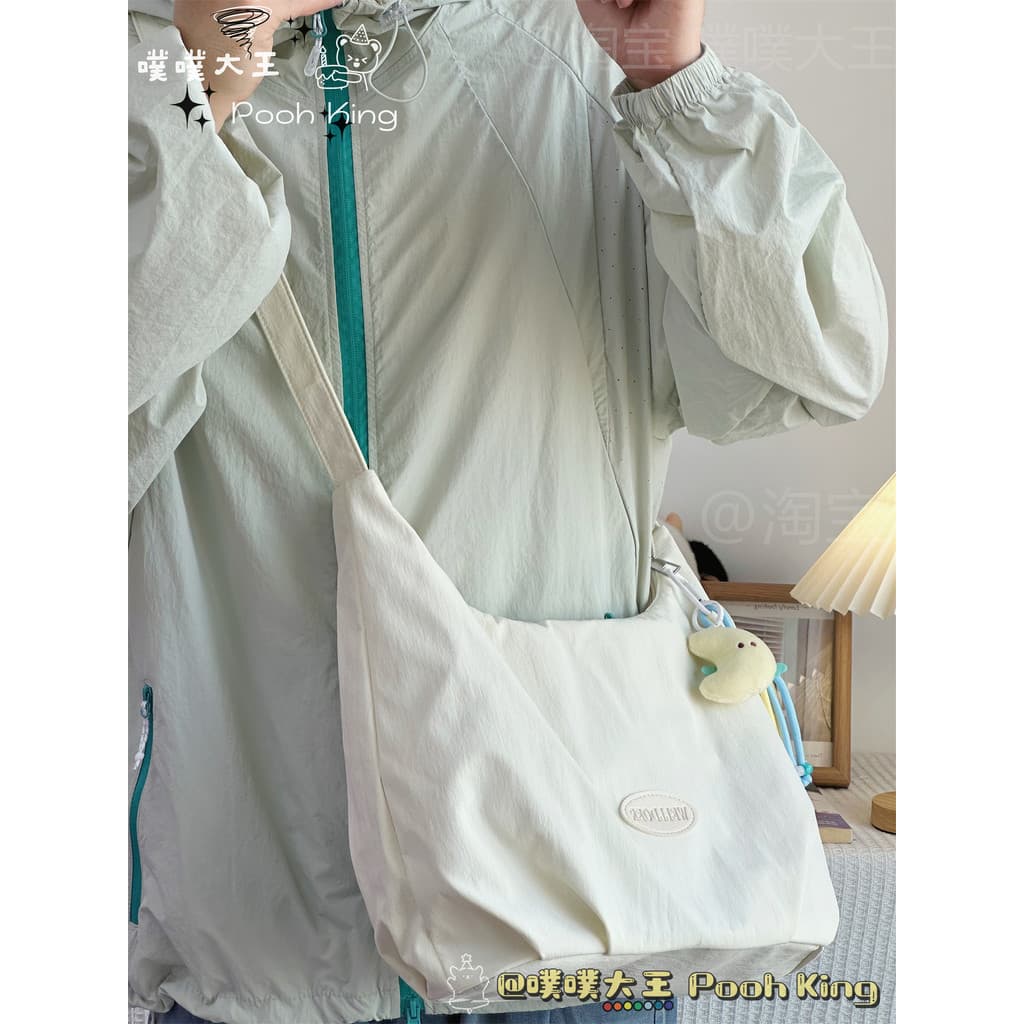 Bolsa mensageiro estudante grande capacidade 2025 novo estilo feminino Tote Commuter leve plissado bolsa de ombro All-Ma