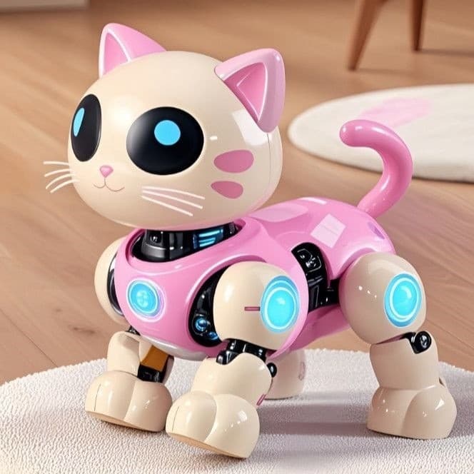 Novo estilo trela elétrica simulação andando com efeitos sonoros gatinho robô brinquedos das mulheres dos homens jogar c
