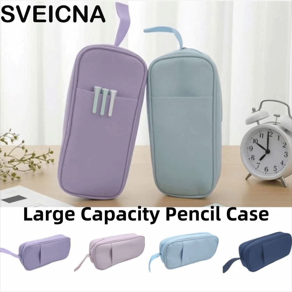 SVEICNA Bolsa De Caneta Estilo Coreano , Estojo Portátil De Grande Capacidade Para Armazenamento De Papelaria , Criativa