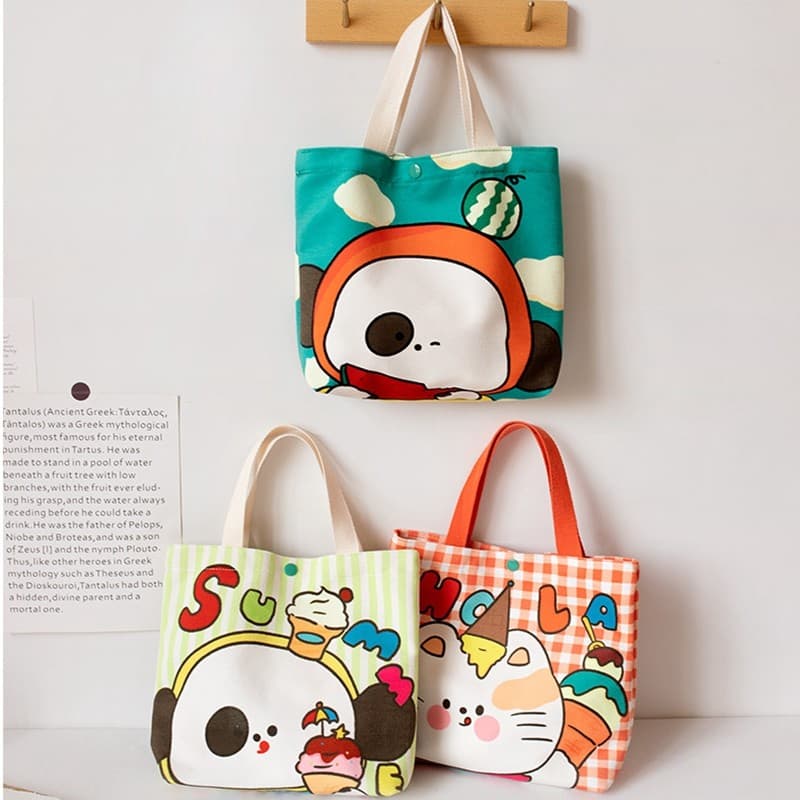 Bolsa fofa de um ombro, artigos diversos, bolsa pequena para trabalhadores de escritório, desenho animado, passeio de be