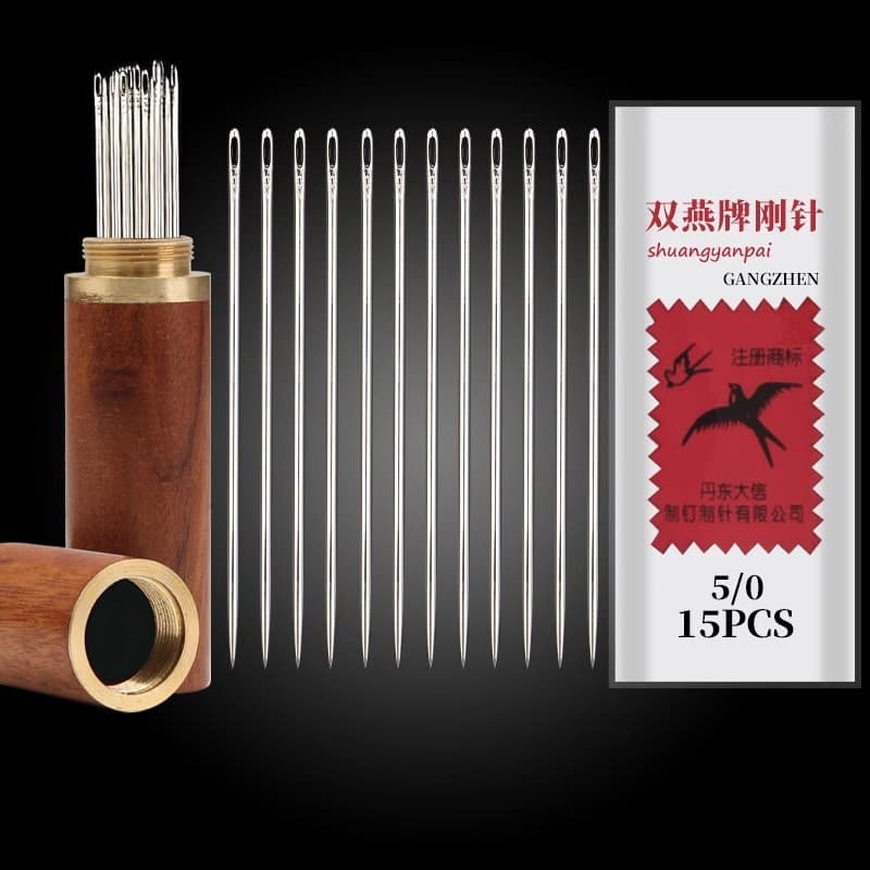 Agulha de costura de aço, agulha de costura doméstica de marca Shuangyan, agulha de costura à mão à moda antiga, longa e