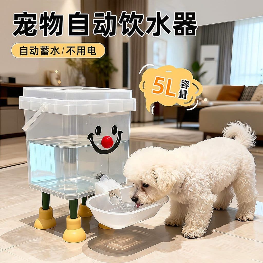 Fonte potável para animais de estimação, fonte potável para gatos, desconectado, espessada, automática, balde, grande ca