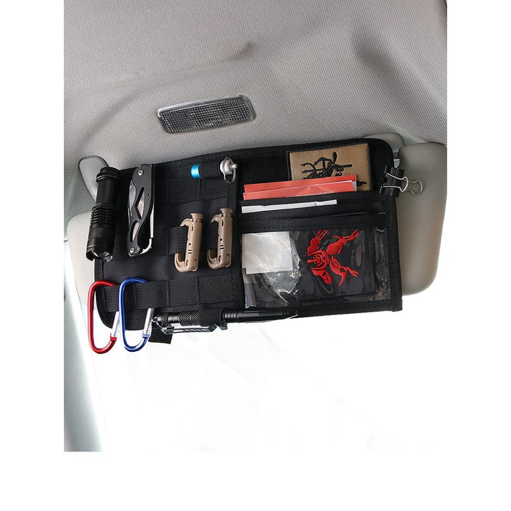 Carro tático pára-sol sistema MOLLE pára-sol do carro decoração Interior do carro armazenamento diversos saco acessório